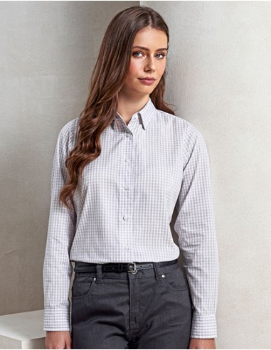 P-PR352-Womens Maxton Check Long Sleeve Shirt